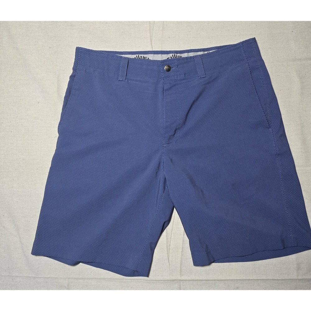 NWOT Callaway Blue Diamond Pattern Golf Shorts Size 34
